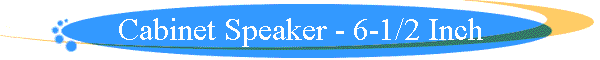 Cabinet Speaker - 6-1/2 Inch