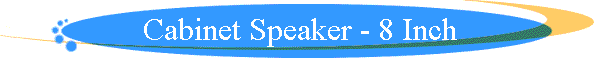 Cabinet Speaker - 8 Inch